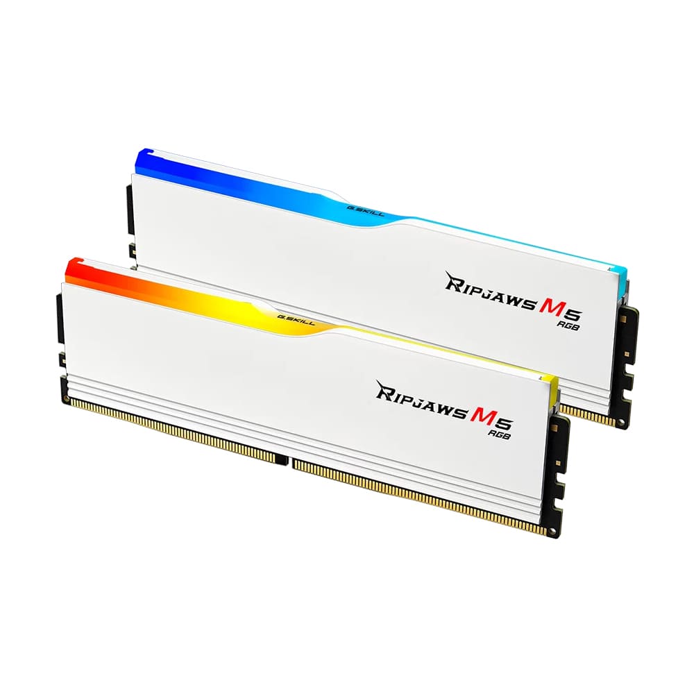 gskill 32gb (2x16gb) 6000 ddr5 ripjaws m5 rgb white - 2 رم جی اسکیل رم جی اسکیل GSKILL 32GB 6000 RIPJAWS M5 RGB CL36 white